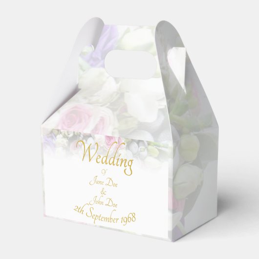Weddenschap Gift - Bride met kleurrijke bruiloft Bedankdoosjes (Voorkant Zijde)