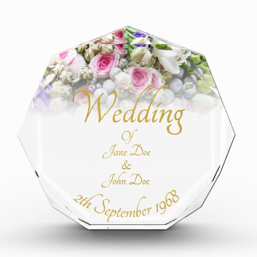 Weddenschap Gift - Bride met kleurrijke bruiloft Fotoblokken (Voorkant)