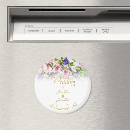 Weddenschap Gift - Bride met kleurrijke bruiloft Magneet (Insitu (Vaatwasser))