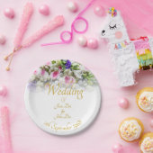 Weddenschap Gift - Bride met kleurrijke bruiloft Papieren Bordje (Feest)