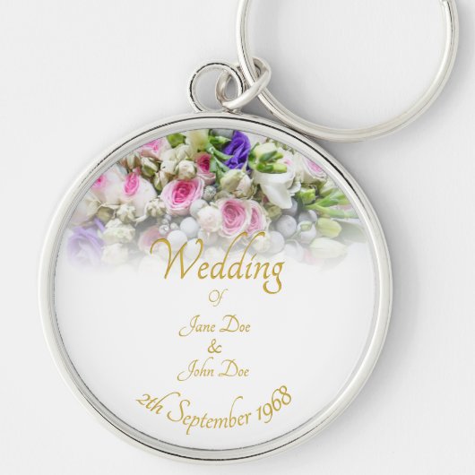 Weddenschap Gift - Bride met kleurrijke bruiloft Sleutelhanger (Voorkant)