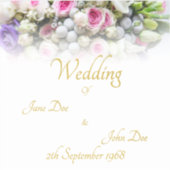 Weddenschap Gift - Bride met kleurrijke bruiloft Sticker (Voorkant)