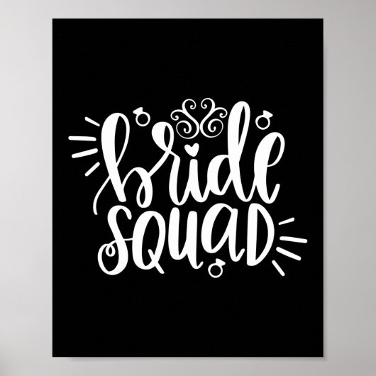 Weddenschap Gift Bride Squad Poster (Voorkant)