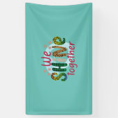 Weddenschap Gift We schitteren samen Spandoek (Verticaal)