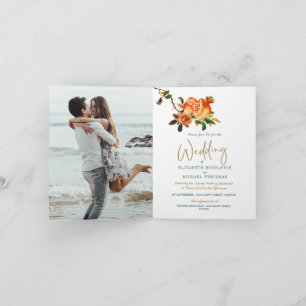 Weddenschap Gold Elegant foto Modern Botanical