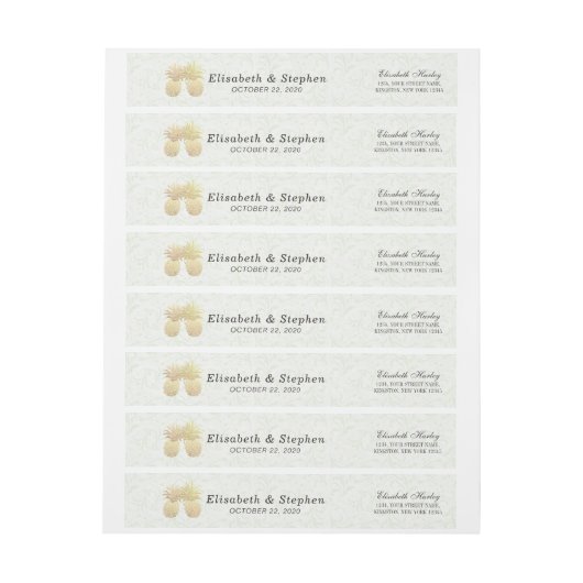 Weddenschap Gold Foil Pananas Damask Paper (Vel)