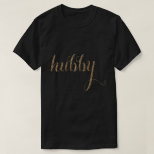 Weddenschap Gold Foil Typografie HUBBY T-shirt