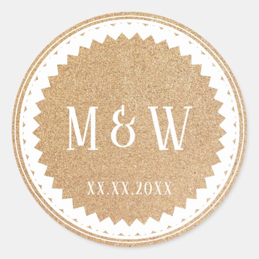 Weddenschap Gold Glitter Classic Ronde Sticker (Voorkant)