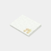 Weddenschap Gold Pineappel Couple Damask Paper Post-it® Notes (Schuin)
