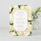 Weddenschap *Golden Blooms* Kaart (Staand voorkant)