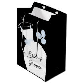 Weddenschap Gown Blue Bride en Groom black medium Medium Cadeauzakje (Voorkant Gekanteld)