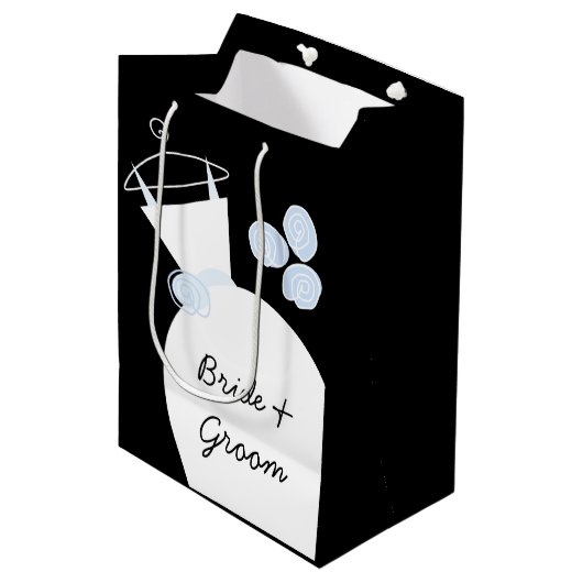 Weddenschap Gown Blue Bride en Groom black medium Medium Cadeauzakje (Voorkant Gekanteld)