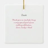 Weddenschap Gown Bridesmaid Weddenschap met Kerstm Keramisch Ornament (Achterkant)