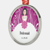 Weddenschap Gown Bridesmaid Weddenschap met Kerstm Metalen Ornament (Links)