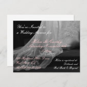 Weddenschap Gown Train Bridal Shower Kaart (Voorkant / Achterkant)