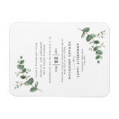 Weddenschap groen Eucalyptus botanische modern Inv Magneet (Horizontaal)