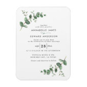 Weddenschap groen Eucalyptus botanische modern Inv Magneet (Verticaal)