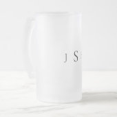 Weddenschap Groomsman aangepast monogram Matglas Bierpul (Voorkant links)