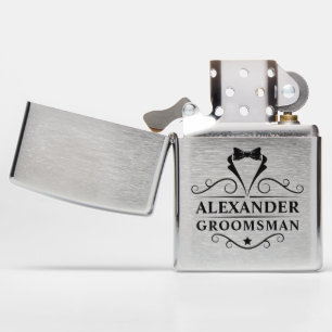 Weddenschap Groomsman Black Stropdas