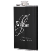 Weddenschap Groomsman Gift Elegant Monogram Cool B Heupfles (Links)
