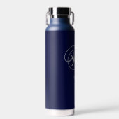 Weddenschap Groomsmen Gift Chic Monogram Waterfles (Voorkant)