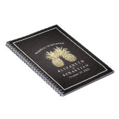 Weddenschap Guestbook Chic Black Gold Pineapple Co Notitieboek (Rechterzijde)