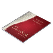 Weddenschap Guestbook Dazzling Sparkles Red Notitieboek (Linkerzijde)