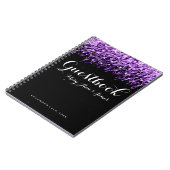 Weddenschap Guestbook Falling Stars Paars Notitieboek (Linkerzijde)