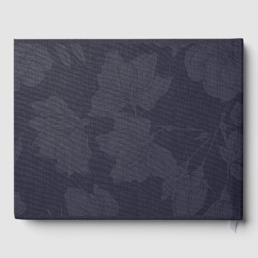 Weddenschap Guestbook Mason Jar String Light Navy Gastenboek (Achterkant)