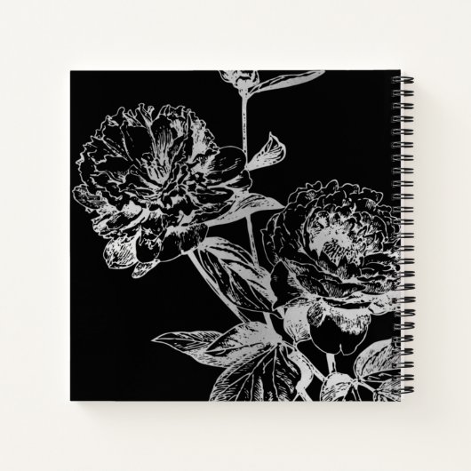 Weddenschap Guestbook Modern Simple Floral Silver Notitieboek (Achterkant)