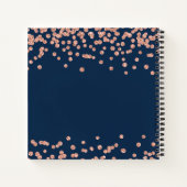 Weddenschap Guestbook Roos Gold Glitter Confetti m Notitieboek (Achterkant)