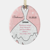 Weddenschap Gündesmaid Kies achtergrondkleur Keramisch Ornament (Rechts)