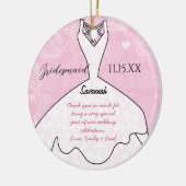 Weddenschap Gündesmaid Kies achtergrondkleur Keramisch Ornament (Links)