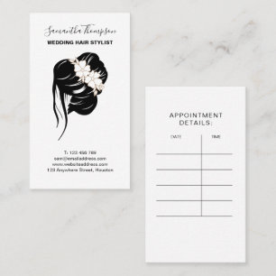 Weddenschap Hair Stylist Hair Graphic Black White Visitekaartje
