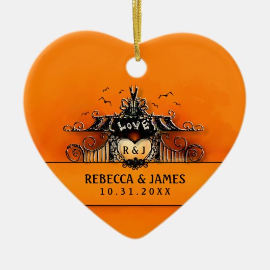Weddenschap - Halloween Love Keramisch Ornament (Voorkant)