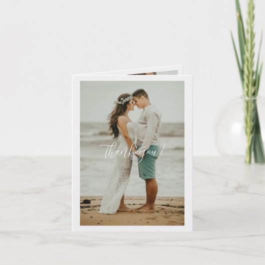 Weddenschap Handgeschreven Bedankt 3 Foto's (Voorkant)