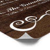 Weddenschap - Handtekening Cocktail Rustic Wedding Poster (Hoek)