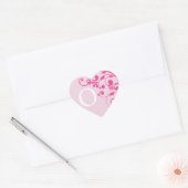 Weddenschap Hart Letter o Monogram Pink Weddenscha Hart Sticker (Envelop)