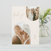 Weddenschap Hartelijk dank | Boho Arch Foto bedank Kaart (Staand voorkant)