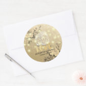 Weddenschap Hartelijk dank Floral Mason Jar String Ronde Sticker (Envelop)