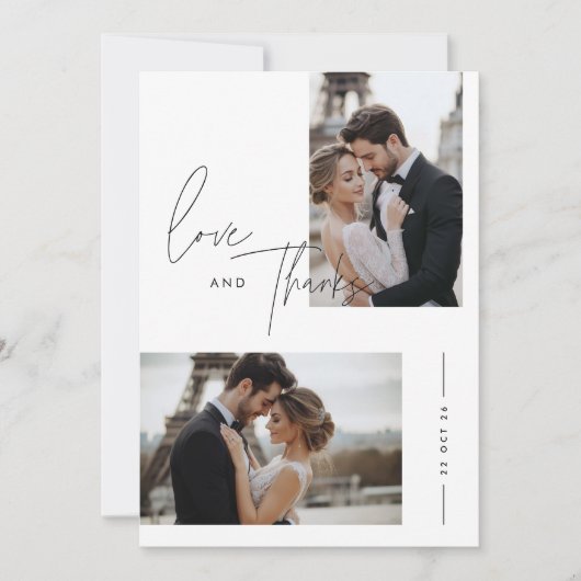 Weddenschap Hartelijk dank | Foto Boho Dank u Bedankkaart (Voorkant)