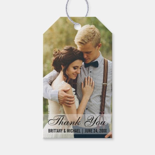 Weddenschap Hartelijk dank Foto voor cadeauLabels (Voorkant)