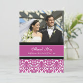 Weddenschap Hartelijk dank Fotokaarten Hot Pink Da Bedankkaart (Staand voorkant)