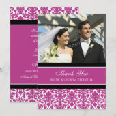 Weddenschap Hartelijk dank Fotokaarten Hot Pink Da Bedankkaart (Voorkant / Achterkant)