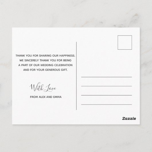 Weddenschap Hartelijk dank Het Briefkaart Blauwe W (Achterkant)