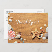 Weddenschap Hartelijk dank, je berichtzand en zees Briefkaart (Voorkant / Achterkant)