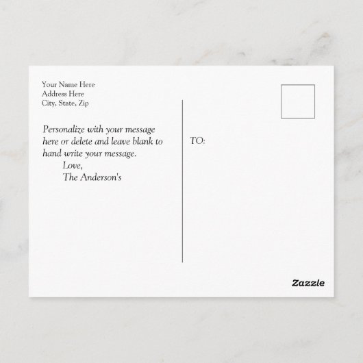 Weddenschap Hartelijk dank, je berichtzand en zees Briefkaart (Achterkant)
