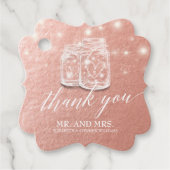 Weddenschap Hartelijk dank Mason Jar String Light Bedankjes Labels (Voorkant)