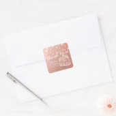 Weddenschap Hartelijk dank Mason Jar String Light  Vierkante Sticker (Envelop)