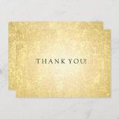 Weddenschap Hartelijk dank Opmerking: Gold Foil St Notitiekaartje (Voorkant / Achterkant)